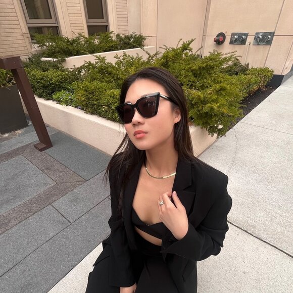 Balenciaga Black Cat-Eye Sunglasses - Picture 2 of 2